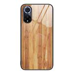 For Huawei nova 9 Wood Grain Glass Protective Case(Yellow)