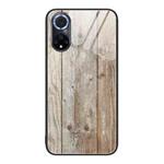 For Huawei nova 9 Wood Grain Glass Protective Case(Grey)