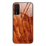 For Huawei Nzone S7 Pro 5G Wood Grain Glass Protective Case(Light Brown)