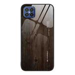 For Huawei nova 8 SE Wood Grain Glass Protective Case(Black)