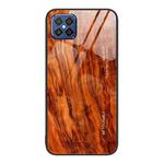 For Huawei nova 8 SE Wood Grain Glass Protective Case(Light Brown)