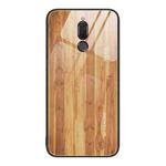 For Huawei Maimang 6 Wood Grain Glass Protective Case(Yellow)