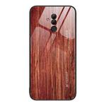 For Huawei Maimang 7 Wood Grain Glass Protective Case(Coffee)