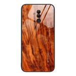 For Huawei Maimang 7 Wood Grain Glass Protective Case(Light Brown)