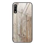 For Honor 9X Wood Grain Glass Protective Case(Grey)