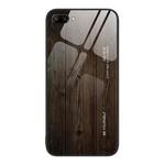 For Honor 10 Wood Grain Glass Protective Case(Black)