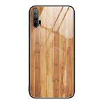 For Honor 20 Pro Wood Grain Glass Protective Case(Yellow)