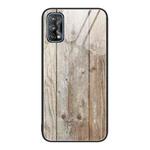 For Realme 7 Wood Grain Glass Protective Case(Grey)