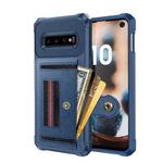 For Samsung Galaxy S10e ZM06 Card Bag TPU + Leather Phone Case(Blue)