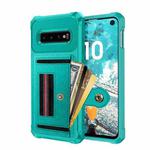 For Samsung Galaxy S10e ZM06 Card Bag TPU + Leather Phone Case(Cyan)