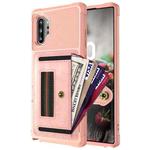 For Samsung Galaxy Note10 ZM06 Card Bag TPU + Leather Phone Case(Pink)