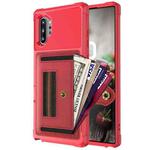 For Samsung Galaxy Note10+ ZM06 Card Bag TPU + Leather Phone Case(Red)