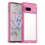 For Google Pixel 7 5G Colorful Series Acrylic + TPU Phone Case(Transparent Pink)