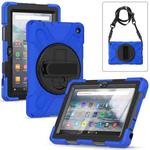 For Amazon Kindle Fire 7 2022 Hard PC Soft Silicone Full Body Tablet Case(Blue)