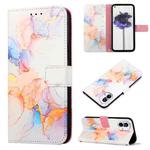 For Nothing Phone 1 PT003 Marble Pattern Flip Leather Phone Case(Galaxy Marble White)