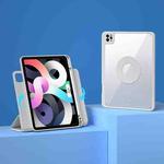 For iPad mini 6 Magnetic Rotating Clear Back Smart Tablet Case(Starry Grey)