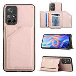 For Xiaomi Redmi Note 11 5G/Poco M4 Pro 5G Skin Feel PU + TPU + PC Back Cover Shockproof Case(Rose Gold)