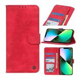 For iPhone 14 Plus Antelope Texture Leather Case (Red)
