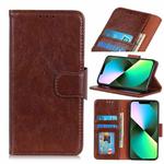 For iPhone 14 Nappa Texture Leather Case (Brown)