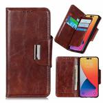 For iPhone 14 Pro Max 6 Card Slots Leather Phone Case (Brown)