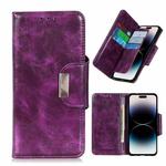 For iPhone 14 Pro 6 Card Slots Leather Phone Case(Purple)