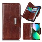 For iPhone 14 6 Card Slots Leather Phone Case (Brown)