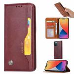 For iPhone 14 Pro Max Knead Skin Texture Leather Case (Wine Red)