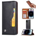 For iPhone 14 Pro Knead Skin Texture Leather Case(Black)