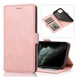 For iPhone 14 Pro Max Retro Magnetic Closing Clasp Leather Case (Rose Gold)