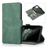 For iPhone 14 Plus Retro Magnetic Closing Clasp Leather Case (Green)