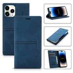 For iPhone 14 Pro Max Magnetic Leather Phone Case (Blue)