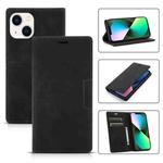 For iPhone 14 Magnetic Leather Phone Case (Black)