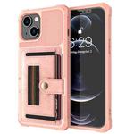 For iPhone 13 ZM06 Card Bag TPU + Leather Phone Case(Pink)
