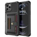 For iPhone 13 Pro Max ZM06 Card Bag TPU + Leather Phone Case (Black)