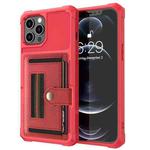 For iPhone 12 Pro ZM06 Card Bag TPU + Leather Phone Case(Red)