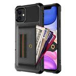 For iPhone 11 ZM06 Card Bag TPU + Leather Phone Case (Black)