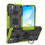 For Infinix Hot 12i Armor Bear Shockproof PC + TPU Phone Case with Ring(Green)