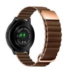 For Samsung Galaxy Watch3 41mm 20mm Magnetic Buckle Leather Watch Band(Brown)