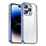 For iPhone 14 Pro Max iPAKY Shockproof PC + TPU Protective Phone Case (Transparent Blue)