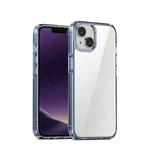 For iPhone 14 Plus iPAKY Aurora Series Shockproof PC + TPU Protective Phone Case (Transparent Blue)