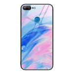 For Honor 9 Lite Marble Pattern Glass Protective Phone Case(Pink)