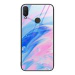 For Huawei Nova 3i Marble Pattern Glass Protective Phone Case(Pink)