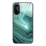 For Huawei Nova 8 Pro Marble Pattern Glass Protective Phone Case(Water Waves)