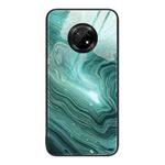 For Huawei Enjoy 20 Plus 5G Marble Pattern Glass Protective Phone Case(Water Waves)