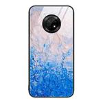 For Huawei Enjoy 20 Plus 5G Marble Pattern Glass Protective Phone Case(Ocean Waves)