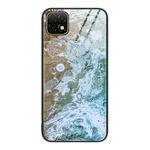 For Huawei Enjoy 20 5G Marble Pattern Glass Protective Phone Case(Beach)