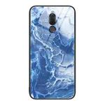 For Huawei Maimang 6 Marble Pattern Glass Protective Phone Case(Blue Ocean)