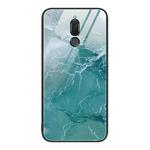For Huawei Maimang 6 Marble Pattern Glass Protective Phone Case(Green Ocean)