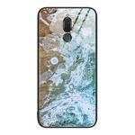 For Huawei Maimang 6 Marble Pattern Glass Protective Phone Case(Beach)