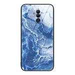 For Huawei Maimang 7 Marble Pattern Glass Protective Phone Case(Blue Ocean)